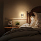 YANSUN 1-Watt Integrated LED Plug-In Night Light, Warm 3000K, Small Black Housing, Dimmable, Light Sensor, 4-Pack
