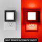 YANSUN 1-Watt Integrated LED Dimmable Plug-In Night Light, Red, Dusk to Dawn, 2-Pack