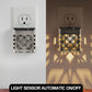 YANSUN 2-Pack 0.5W Plug-in Light Control Night Light, Solar-Powered Style, 3000K Warm Light, Dimmable (5%-100%), US Plug