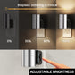 YANSUN 1W Dusk to Dawn Plug-in Night Light Metal Cylinder 3000K Warm White Dimmable LED Night Light with Chrome Finish for Bedroom Hallway Bathroom