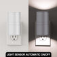 YANSUN 1-Watt Integrated LED Plug-In Night Light, Cool White 5000K, Dimmable, Light Sensor, 2-Pack for Bedroom or Hallway