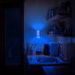 YANSUN 1-Watt Integrated LED Plug-In Night Light, Blue Glow, Dimmable, Light Sensor, 2-Pack for Bedroom or Hallway