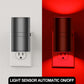 YANSUN 2-Pack 1W Plug-in Light Control Night Light, Red Light with White PC Shade, Dimmable 0%-100%, Black Finish, US Plug