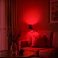 YANSUN 2-Pack 1W Plug-in Light Control Night Light, Red Light with White PC Shade, Dimmable 0%-100%, Black Finish, US Plug