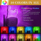YANSUN 2-Pack 0.5W Plug-in Light Control Night Light, Cute Fat Cat Acrylic Design, White Finish, 3000K Warm + RGB, Touch Color Change, US Plug