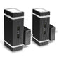 YANSUN 2-Pack 1W Plug-in Motion-Control Night Lights, Warm White 3000K, Sliding Dimming 0%-100%, Black Housing