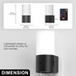 YANSUN 2-Pack 1W Black Cylinder Plug-In Light Sensor Night Lights with Sliding Dimming, Warm 3000K for Bedroom