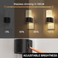 YANSUN 2-Pack 1W Black Cylinder Plug-In Light Sensor Night Lights with Sliding Dimming, Warm 3000K for Bedroom