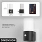 YANSUN 2-Pack Plug-in Black Motion Sensor Night Light with Slide Dimming, Cylinder Glow Cover and 3000K Warm Light