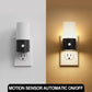 YANSUN 2-Pack Plug-in Black Motion Sensor Night Light with Slide Dimming, Cylinder Glow Cover and 3000K Warm Light
