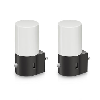 LED Motion Sensor Night Light Plug in 2-Pack, 100LM Dimmable, 3000K Soft White, Auto On/Off for Hallway, Bedroom