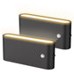 YANSUN 2-Pack 1W Black Plug-In Motion Sensor Night Lights, Horizontal Cylinder Wall Lamp, Sliding Dimming, Warm 3000K