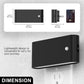 YANSUN 2-Pack 1W Black Plug-In Motion Sensor Night Lights, Horizontal Cylinder Wall Lamp, Sliding Dimming, Warm 3000K