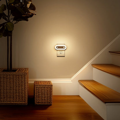 Motion Sensor Dusk to Dawn Night Light Plug in [2-Pack], Dimmable 30/60/100LM for Hallway, Bedroom, Kids Room
