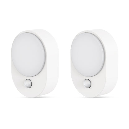 LED Motion Sensor Night Light [2-Pack], Dusk to Dawn & Motion Activated, Dimmable 30/60LM for Bathroom, Hallway, Kitchen