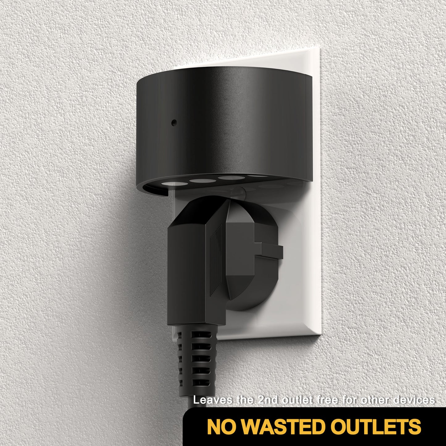 YANSUN 2-Pack 0.5W Plug-in Night Light with Dusk to Dawn Sensor, Semi-Arc Up & Down Wall Light, 3000K Warm White