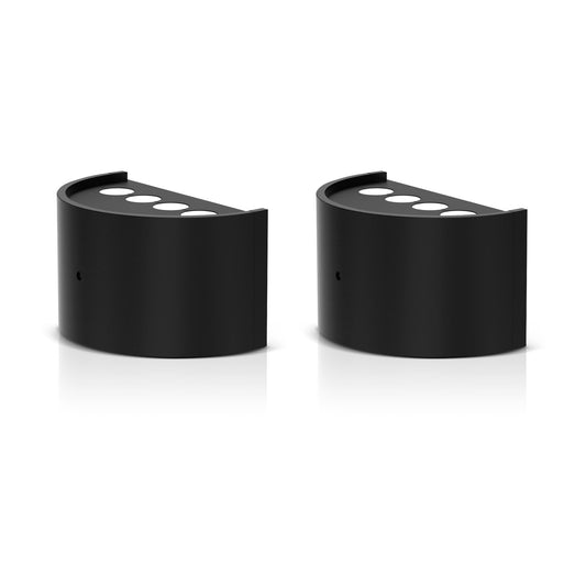 YANSUN 2-Pack 0.5W Plug-in Night Light with Dusk to Dawn Sensor, Semi-Arc Up & Down Wall Light, 3000K Warm White