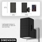YANSUN 2-Pack 1W Black Plug-In Light-Control Night Lights, Square Cylinder Wall Lamp, Sliding Dimming, Warm 3000K
