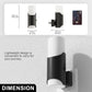 YANSUN 2-Pack 1W Black Plug-In Night Lights, Cylindrical Up-Down Wall Lamps with Frosted Long & Short Shades, Sliding Dimming, Warm 3000K