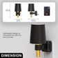 YANSUN 1-Watt Plug-in Dimmable Night Light with Auto Light Control, Up and Down Lighting, Wall Sconce Style, Black Finish 1-Pack