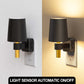 YANSUN 1-Watt Plug-in Dimmable Night Light with Auto Light Control, Up and Down Lighting, Wall Sconce Style, Black Finish 1-Pack