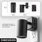YANSUN 2-Pack 1W Black Plug-In Night Lights, Rotatable Cylinder Design, Warm 3000K Adjustable Dimming, US Plug