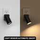 YANSUN 2-Pack 1W Black Plug-In Night Lights, Rotatable Cylinder Design, Warm 3000K Adjustable Dimming, US Plug