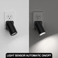 YANSUN 2-Pack 1W Dusk to Dawn Plug-in Night Lights Adjustable Cylinder Head 5000K Cool White Dimmable LED Night Lights for Bedroom Hallway Bathroom