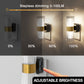 YANSUN 1-Watt Plug-in Light Sensor Night Light with Sliding Dimmer, Warm White 3000K, Black & Copper, 2-Pack