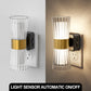 YANSUN 1-Watt Plug-in Light Sensor Night Light with Sliding Dimmer, Warm White 3000K, Black & Copper, 2-Pack