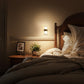 YANSUN 1-Watt Plug-in Light Sensor Night Light with Sliding Dimmer, Warm White 3000K, Black & Copper, 2-Pack