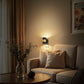 YANSUN 2-Pack 1W Black Plug-In Night Lights, Mini Trumpet Cylinder Design with Gold-Tone Belt, Warm 3000K Dimmable, US Plug