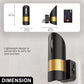 YANSUN 2-Pack 1W Black Plug-In Bamboo Hollow Cylinder Night Lights with Gold-Tone Belt, Warm 3000K Dimmable, US Plug