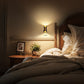 YANSUN 2-Pack 1W LED Plug-In Night Light with Hourglass Waist Design, Up/Down Light, Adjustable Slide Dimmer 0%-100%, Warm 3000K