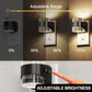 YANSUN 2-Pack Plug-in Dusk to Dawn Night Light, Bubble Acrylic Up & Down Lighting, 3CCT 3000K/4000K/5000K, 3-Level Dimmable, Black, US 3-Prong Plug