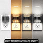 YANSUN 2-Pack Plug-in Dusk to Dawn Night Light, Bubble Acrylic Up & Down Lighting, 3CCT 3000K/4000K/5000K, 3-Level Dimmable, Black, US 3-Prong Plug