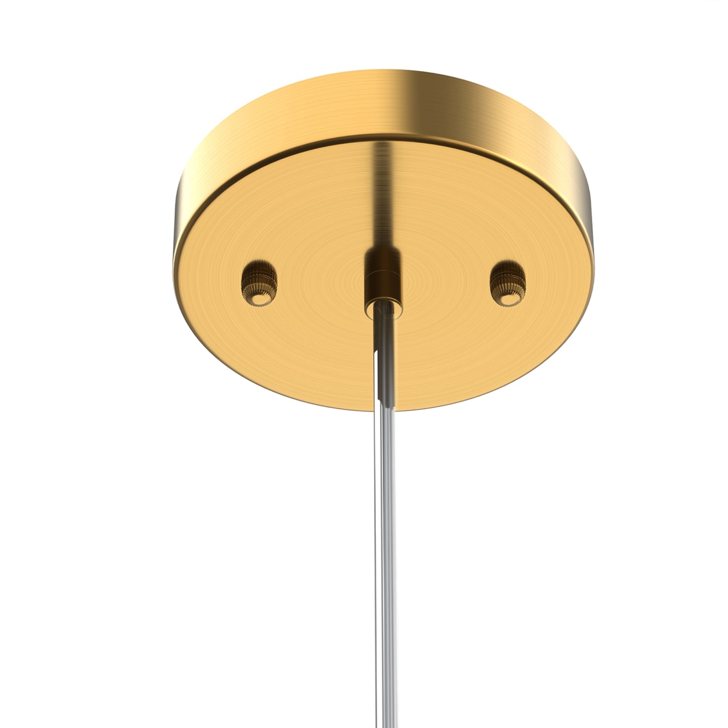 YANSUN 1-Light Traditional Pendant Light with Rounded Amber Glass Shade and Copper-Plated Metal Finish, No Bulbs Included