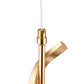 YANSUN 1-Light Copper Modern Spiral Tube Pendant Light, 18-Watt Integrated LED, 1440LM, 6000K, Minimalist Hanging Ceiling Light