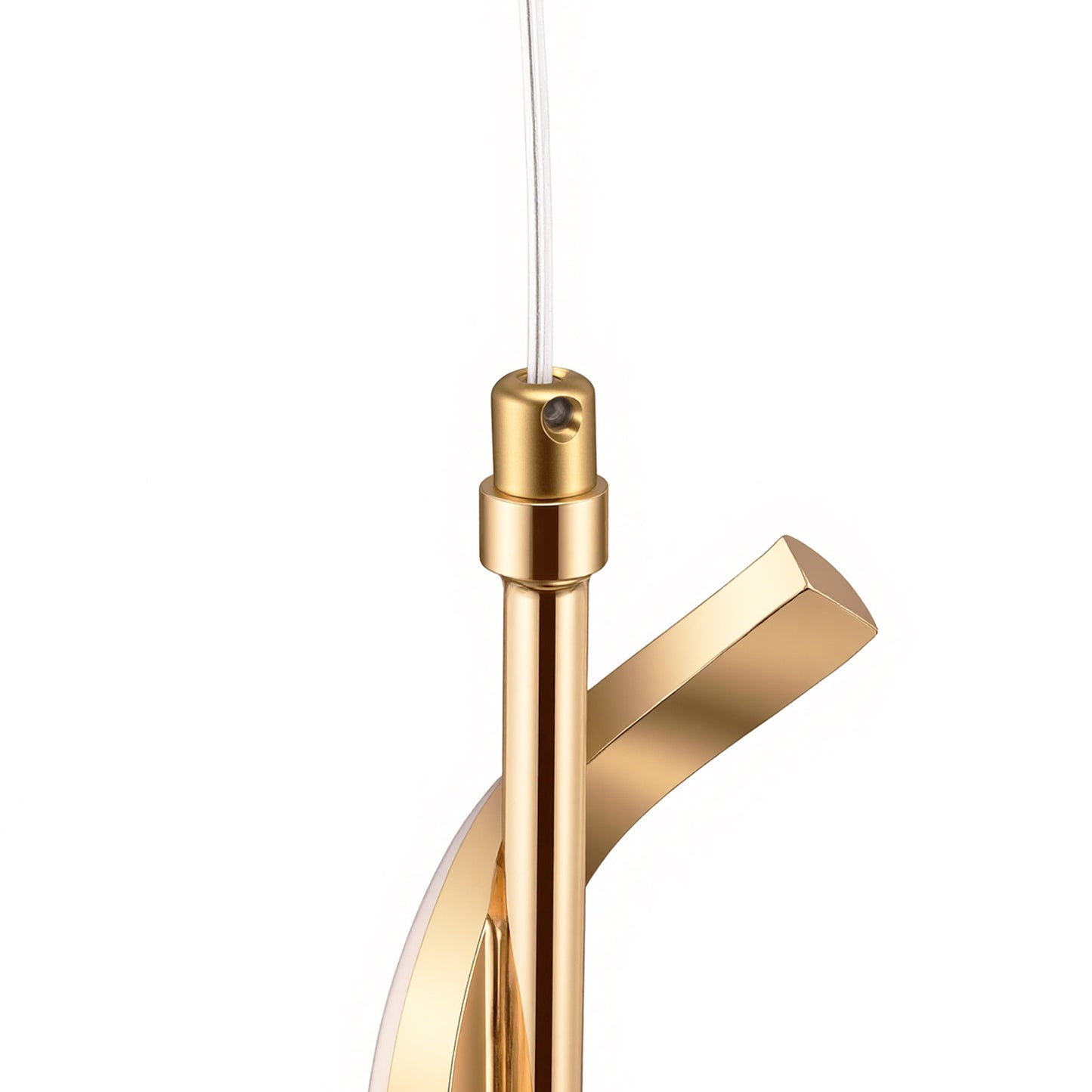 YANSUN 1-Light Copper Modern Spiral Tube Pendant Light, 18-Watt Integrated LED, 1440LM, 6000K, Minimalist Hanging Ceiling Light