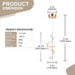 YANSUN 1-Light Copper Modern Spiral Tube Pendant Light, 18-Watt Integrated LED, 1440LM, 6000K, Minimalist Hanging Ceiling Light