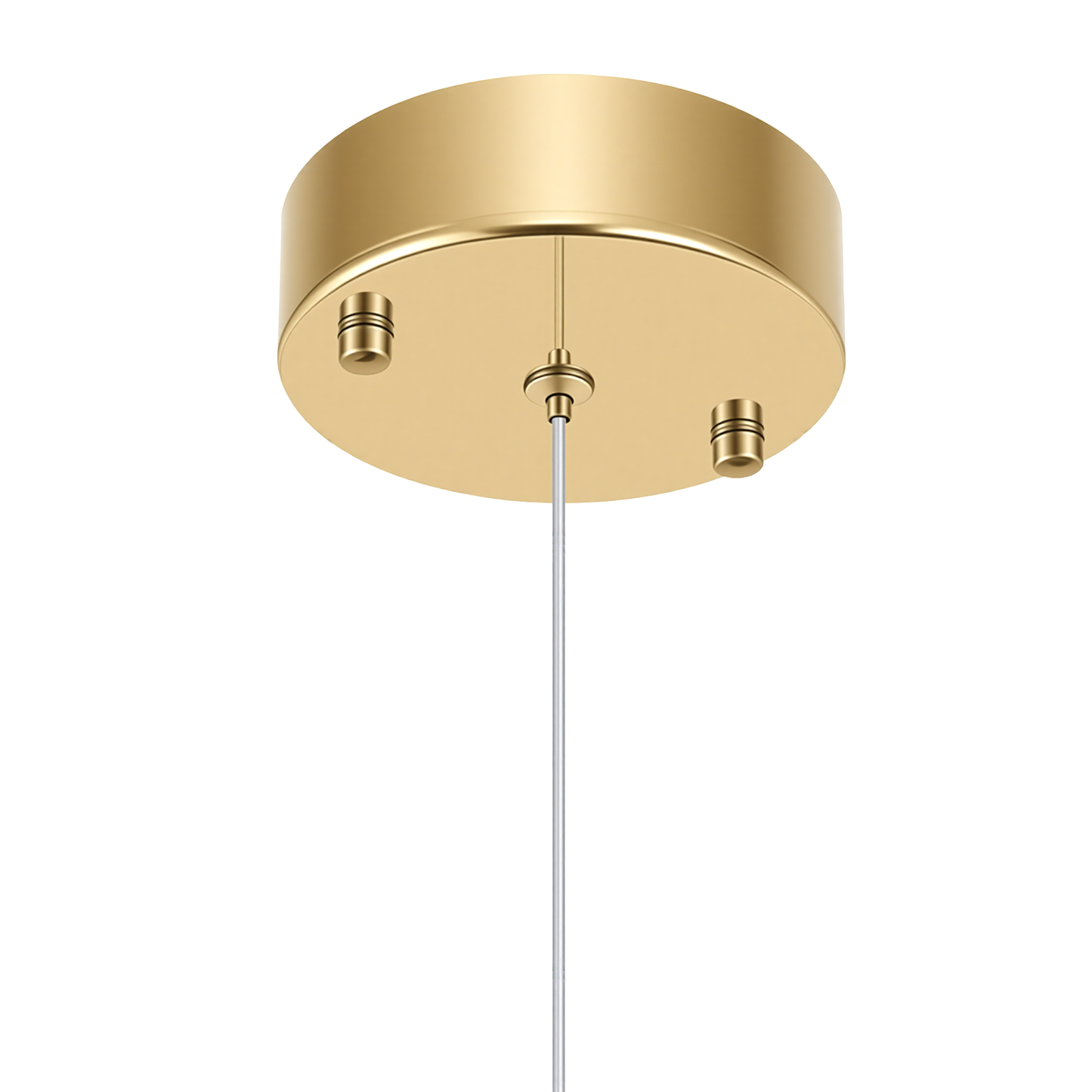 YANSUN 1-Light Copper Spiral Tube Pendant Light with Circular "Eight" Design, 24W Integrated LED Hanging Light 6000K Daylight