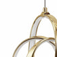 YANSUN 1-Light Copper Spiral Tube Pendant Light with Circular "Eight" Design, 24W Integrated LED Hanging Light 6000K Daylight