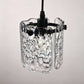 YANSUN 12.6 in 3-Light Cluster Black Powder-Coated Metal Frame Pendant Light with Clear Glass Shades, E12 Base