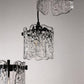 YANSUN 12.6 in 3-Light Cluster Black Powder-Coated Metal Frame Pendant Light with Clear Glass Shades, E12 Base