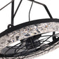 YANSUN 20 in 5-Blade Dual Mount Fan Light with Remote Control, Black, 110-220V