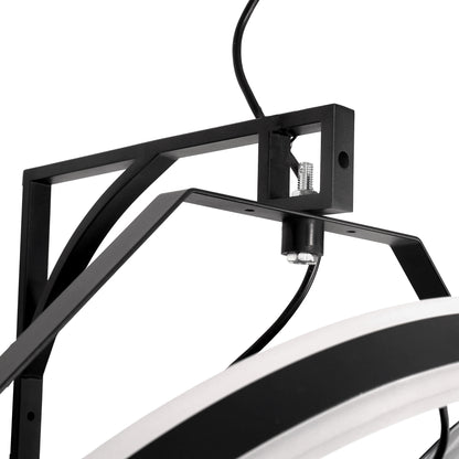 YANSUN 20 in 5-Blade Dual Mount Fan Light with Remote Control, Black, 110-220V, Hardwired