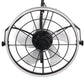 YANSUN 20 in 5-Blade Dual Mount Fan Light with Remote Control, Black, 110-220V, Hardwired