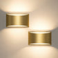 YANSUN 2-Pack Lantern Indoor Wall Sconce Champagne Gold Metal G9 Wall Light Decorative Hallway Bedroom Living Room Fixture