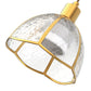 YANSUN 7.3 in. 1 Light Copper Plated Traditional Smart Home Wall Sconce with Dome Clear Segmented Glass Shade (2-Pack)