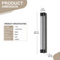 YANSUN Wall Sconce with Multi-Faceted Bubble Columns, Sand Black Finish, Integrated LED 3000K, Modern Design, 15.7-Inch